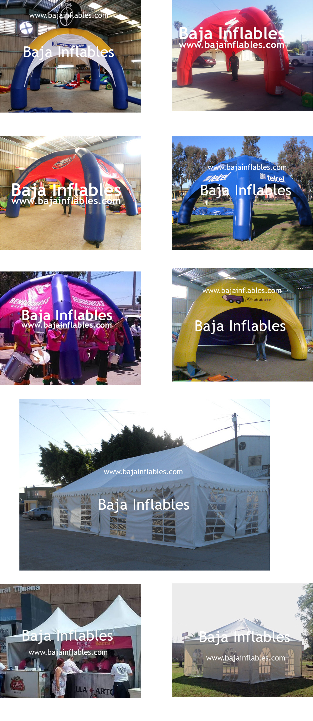 carpas inflables y tubulares